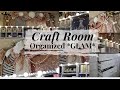 Craft Room Tour Glam Organized Crafting Supplies Wall GLAM DIY Decorated Craft Studio Ribbon Storage