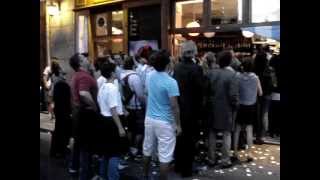 Argentines in Paris celebrate a win, World Cup Soccer 2010