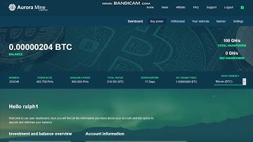 0.00002300 FREE bitcoin per day | Aurora Mine FREE 100GH/s
