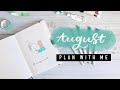 PLAN WITH ME | August 2020 Bullet Journal Minimal Setup - Line Drawing Theme