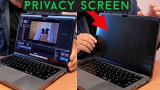 Anti Peep Laptop privacy screen, Magnetic Laptop Privacy Screen Shield Anti Glare Blue Light Filter
