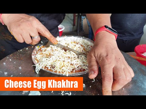 Cheese Egg Khakhra Making || Surat City Food || Indian Street Food | Tasty Street Food