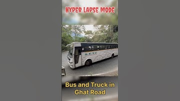 Busses and trucks hyper lapse in sharp curves ghat road U turn hairpin bend #drivingskills