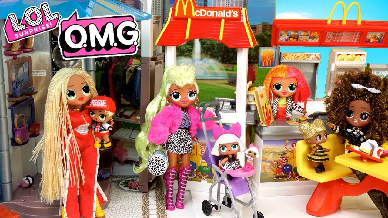 Muñecas LOL OMG Adolescentes de Compras y en Barbie Mc Donalds - YouTube