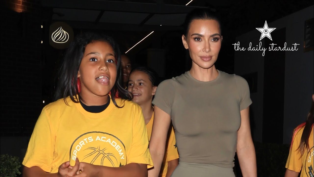 Kim Kardashian Takes North West & Her Basketball Team To Eat After Championship Victory