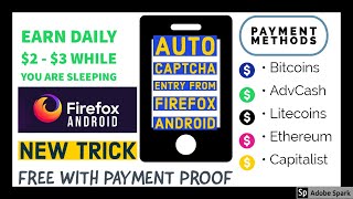 Auto Captcha Entry from Mobile - Android Firefox browser -New 2020 trick - payment proof kolotibablo