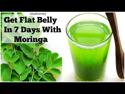 Get Flat Belly/Stomach In 7 Days - No Diet/No Exercise - 100% Natural Moringa Green Detox Diet