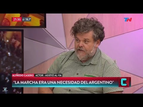 Alfredo Casero sobre la marcha "#1A", en "TN Central" con Wiñazki y Geuna - 03/04/17