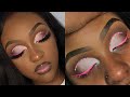 Crystal Pink Rhinestone Cut-crease | Client Makeup Tutorial