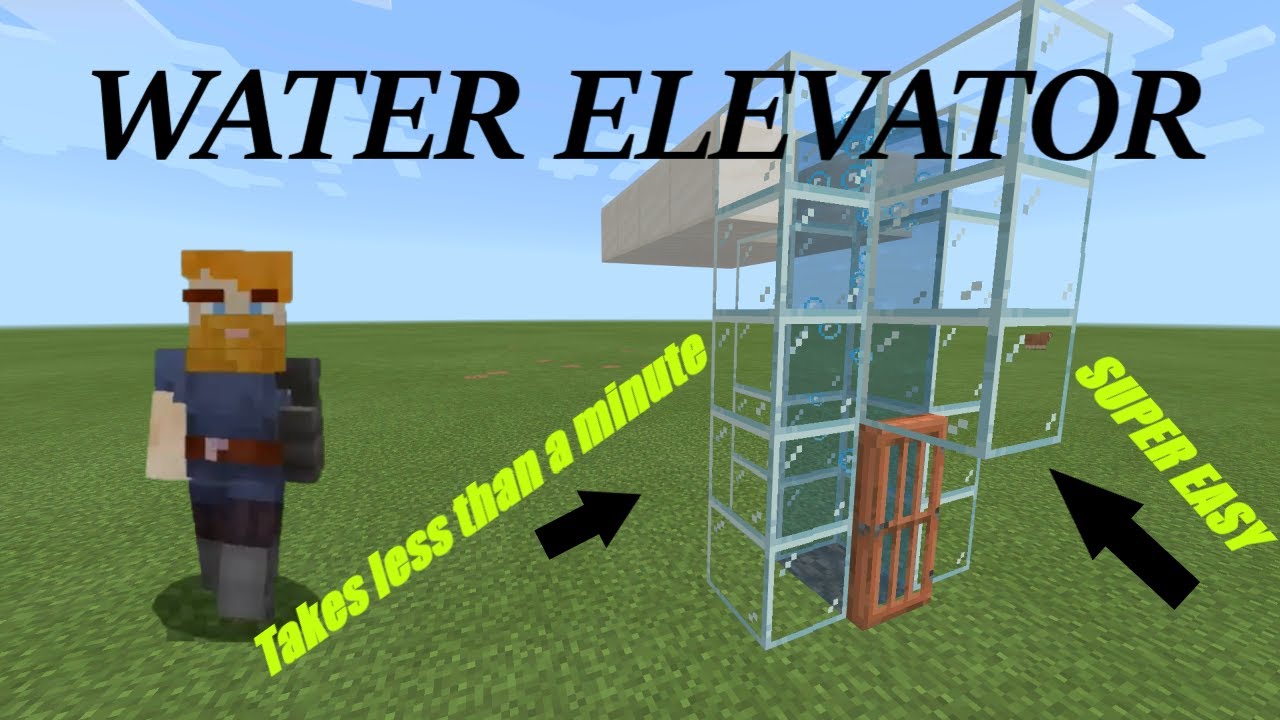 HOW TO MAKE A SUPER EASY WATER ELEVATOR IN MINECRAFT - YouTube