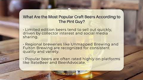 What Are the Most Popular Craft Beers According to The Pint Guy? - The Pint Guy