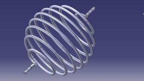 Design of spherical helix spring in CATIA