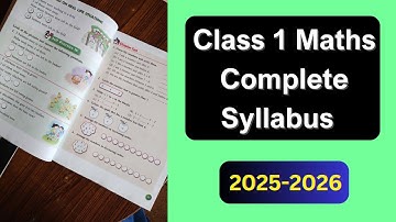 Class 1 Maths Complete Syllabus | Class 1 Maths Latest Syllabus & Book | 2025-26