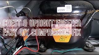 How To Fix Chest & Upright Freezer Compressor That Won't Start Up Or Freeze Bad Hard Start EASY DIY