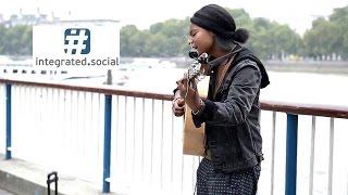 Red Carpet - Busker Sherika Sherard Street performance (original Song) acoustic guitar live music