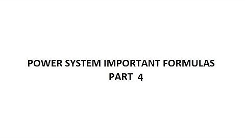 POWER SYSTEM PART 4 IMPORTANT FORMULAS|| TRB POLYTECHNIC LECTURER -EEE-2019(TAMIL)