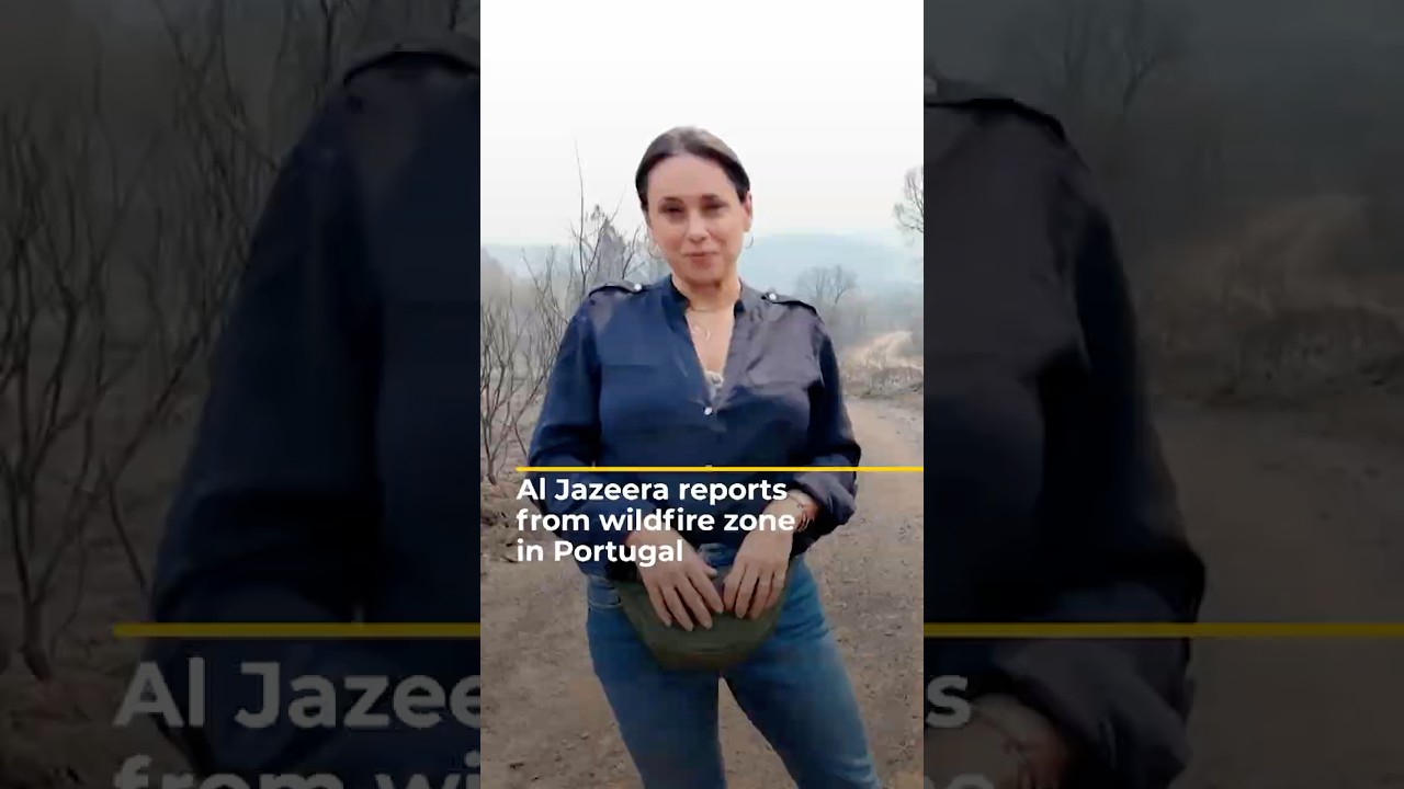 الجزيرة تنقل لكم تقريراً من أكثر مناطق البرتغال تضرراً من حرائق الغابات | AJ #shorts