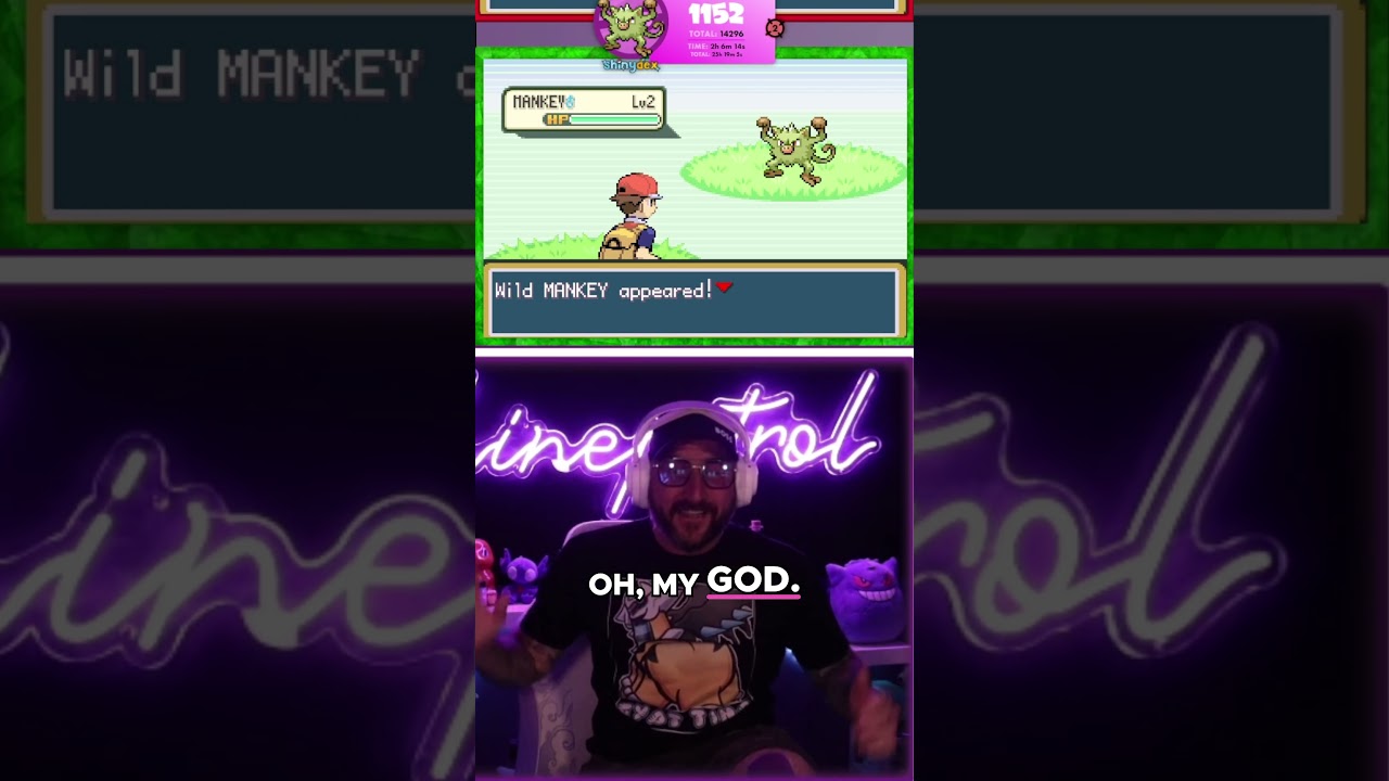 FULL ODDS SHINY MANKEY BEFORE BROCK?! 🤯  #pokemon #pokemonfirered #shorts #shinypokemon
