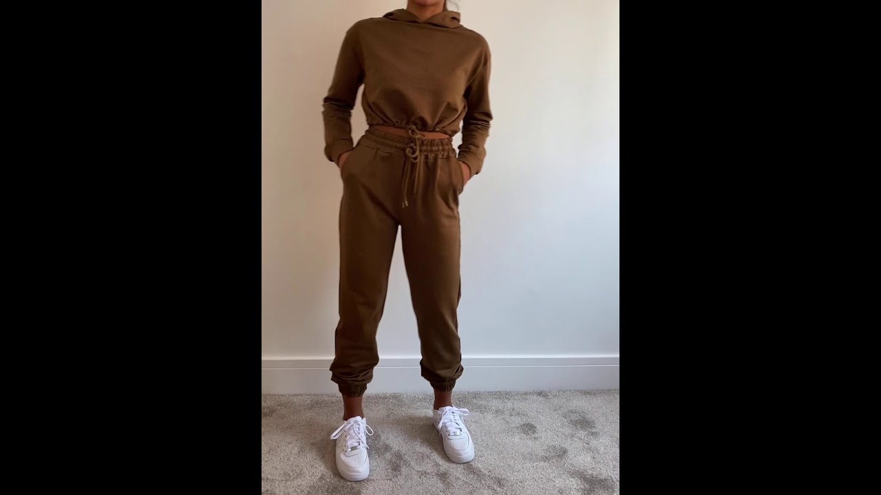 Olive Cropped Tracksuit