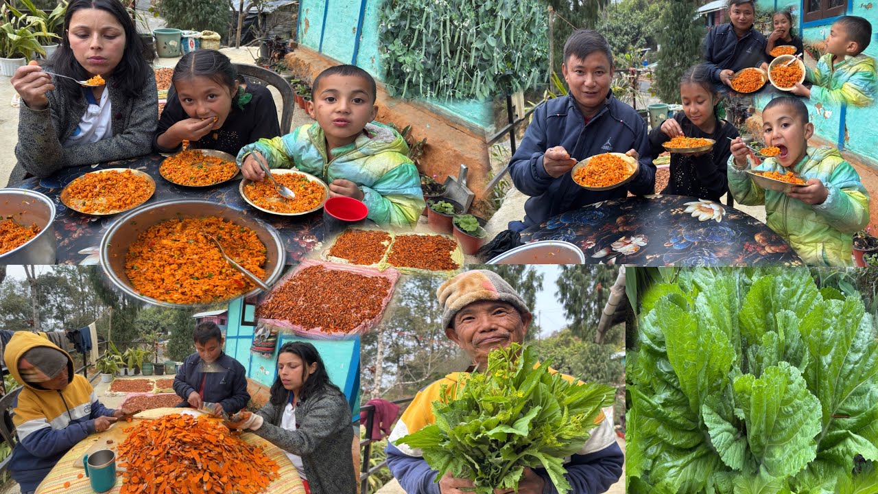 Haldi Cutting Finished+Homemade Gilo Chatpa Making And Eating With Family || Rural Village Vlog ||