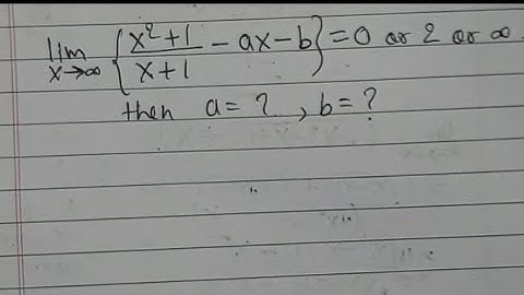 Find the limit of {(x^2+1)/(x+1)-ax-b}