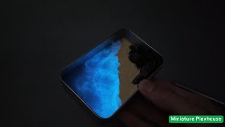 Miniature Luminous Beach in a Tin Box | Blue Tears Ocean Diorama