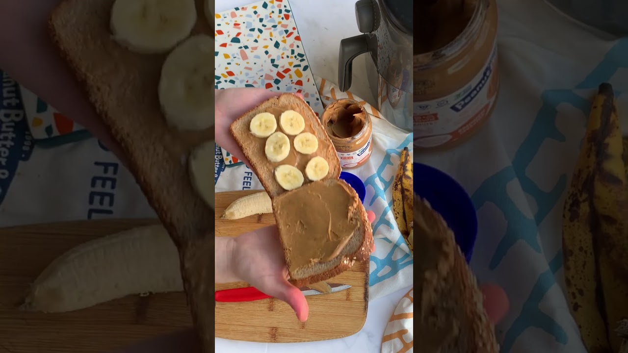 Air Fried Peanut Butter & Banana Sandwich