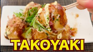 【 Very popular and delicious Japanese street food ! 】How to make 'Takoyaki' たこ焼き