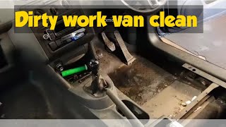 Cleaning a really dirty work van vw caddy