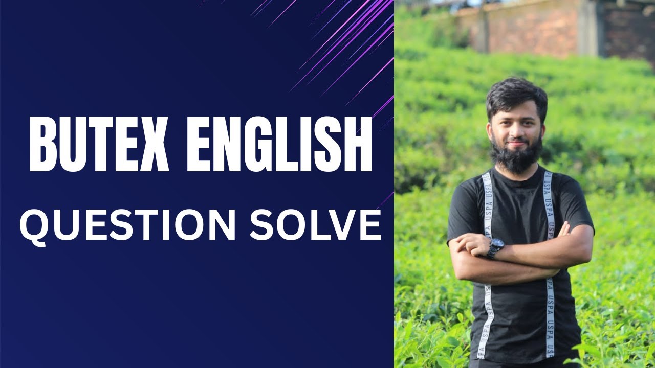 BUTEX English Question Solve | Admission English Made Easy - YouTube