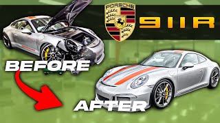 REBUILDING A WRECKED SALVAGE RARE 991 PORSCHE 911R IN 20 MINS