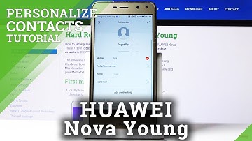 How to Personalize Contact Profile in HUAWEI Nova Young – Add Photo to Contact