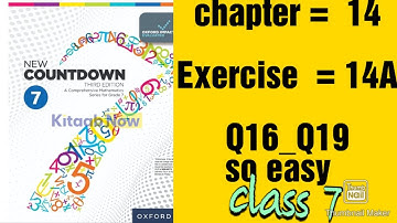 oxford new countdown book 7 third edition || chapter 14 || Exercise 14 A || Q16_Q19 solved