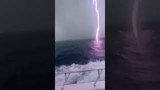 Ocean lightning strike near Jupiter during strong storms v720P
