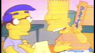 Simpsons Butterfinger Commercial with Bart and Millhouse from 1990 @thedeadmediagroup