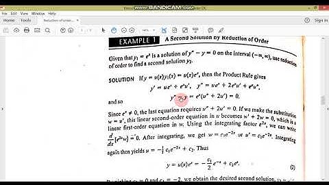 Reduction of order//ODE//M.Adnan Anwar
