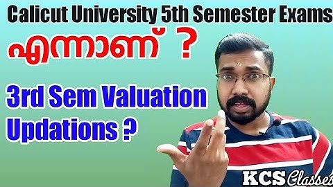 Calicut University 5th Semester Exam Updation?|3rd Semester Valuation Updations?
