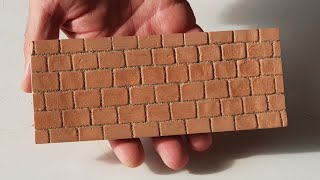 How to make a model brick wall using clay