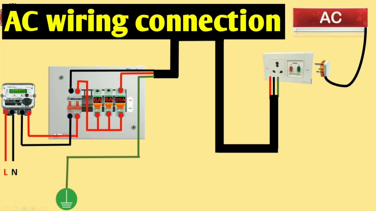AC wiring connection - YouTube