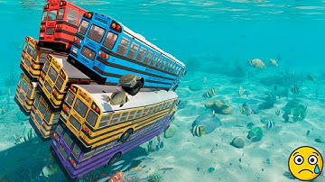 TOP 100 BeamNG Drive Crashes – School Bus Jumps, Bus Crash Tests, Crazy Crashes