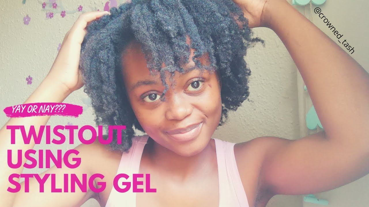 Twistout using styling gel on 4C natural hair South African YouTuber