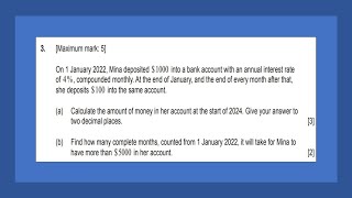 AI SL: Paper 1 Problem 3 (TZ1 May 2023)(Finance app)(Compound interest)(PMT)