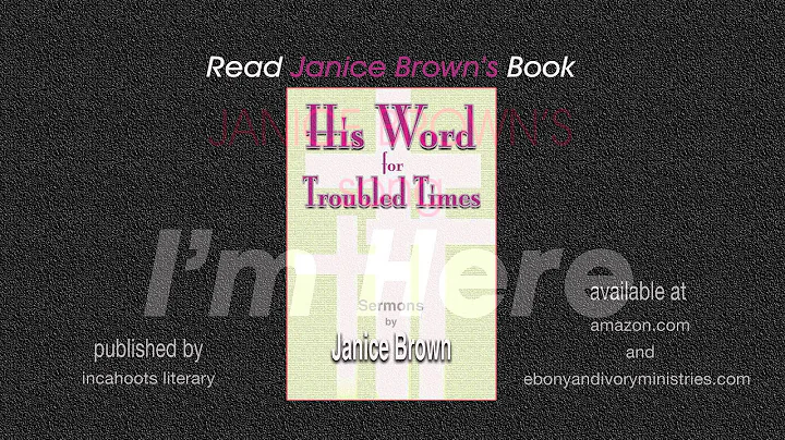 Janice Brown sings "I'm Here."