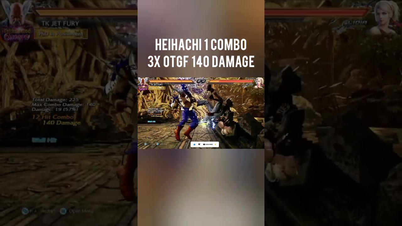 Heihachi 1 Combo 3X OTGF 140 Damage