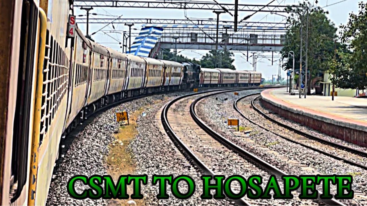 MUMBAI TO HOSAPETE || 11139 CSMT- HOSAPETE SF EXP || FULL JOURNEY || DIESEL HAULED TRAIN