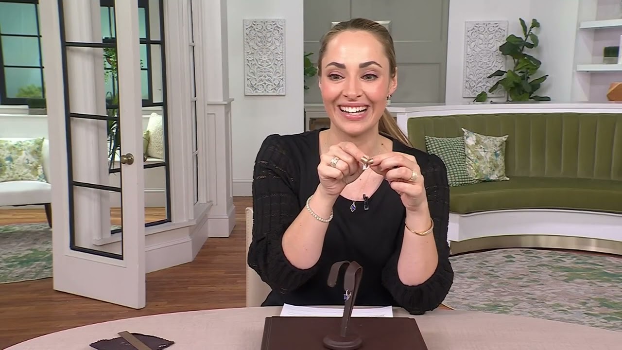 Affinity Gems Tanzanite &amp; Diamond Lever Back Earrings, 14K on QVC