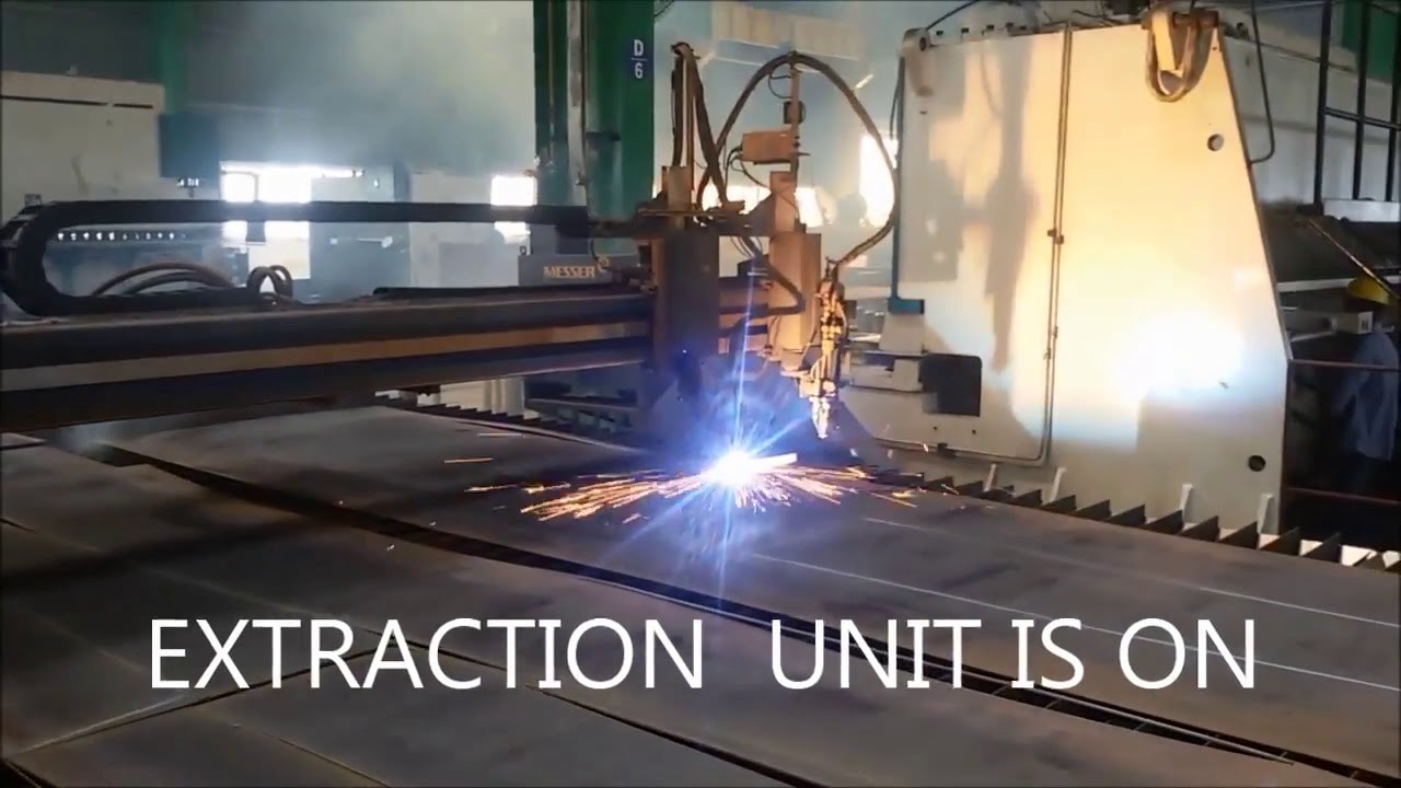 KEMPER PLASMA CUTTING TABLE WITH FUME EXTRACTION UNIT