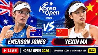 Emerson Jones vs Yexin Ma | Korea Open 2026 | Tennis Live Score & Match Tracker | R32