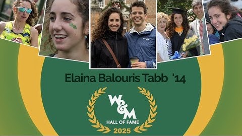 Elaine Balouris Tabb 2025 W&M HOF PRESENT & ACCEPT
