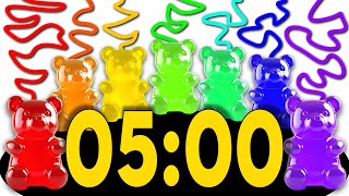 5-Minute Timer 🌈 Rainbow Gummy Bear 🐻 